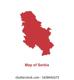 Map of Serbia isolated vector illustration