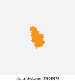 Map of Serbia Vector Illustration
