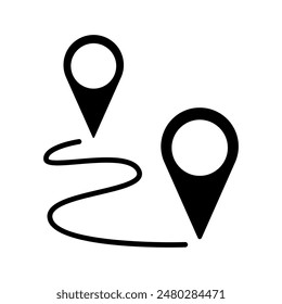 Map set icon. Road sing, red location pin, pointer, route, location, navigation, travel, gps, geography, direction, destination, journey, route, exploration.