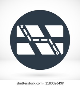 map set icon, stock vector illustration flat design style