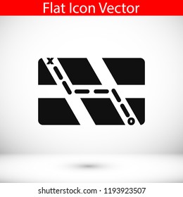 map set icon, stock vector illustration flat design style