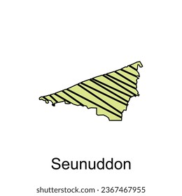 Map of Seunuddon City illustration design template, suitable for your company