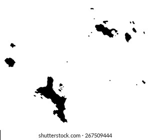 Map of Seychelles. Africa