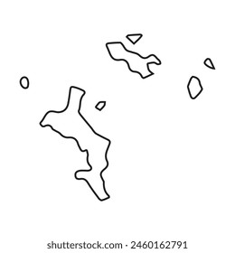 Karte der Seychellen Linie Symbol. Illustration Vektorgrafik Grafik der Karte der Seychellen.