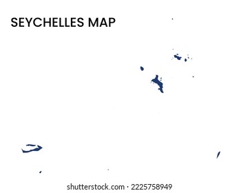 Map of Seychelles, Solid Map of Seychelles, Seychelles vector Illustration, Map of Seychelles with Colour.