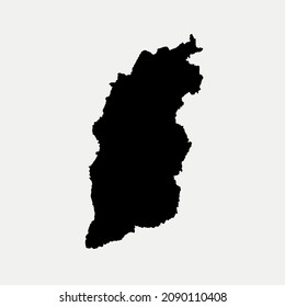 Map of Shanxi - China region outline silhouette vector illustration
