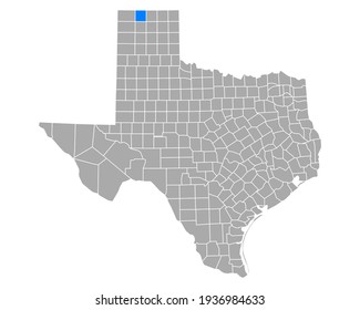 Map of Sherman in Texas on white