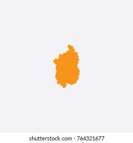 Map of Shiga Prefecture - Japan Vector Illustration