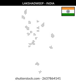 Map showcasing dotted areas in Lakshadweep