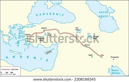 map showing the historic royal road