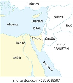 map showing the suez canal