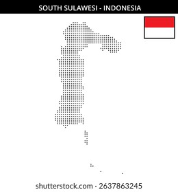 Map shows pixelated areas of South Sulawesi
