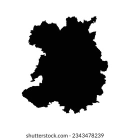 The map of the Shropshire county isolated on white background. Vector illustration
