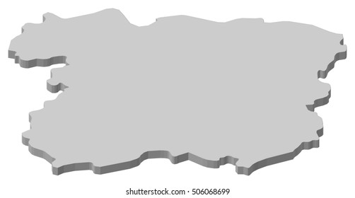 Map - Siauliai (Lithuania) - 3D-Illustration