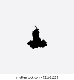 Map Of Siberian Federal District - Russia Vector Illustration