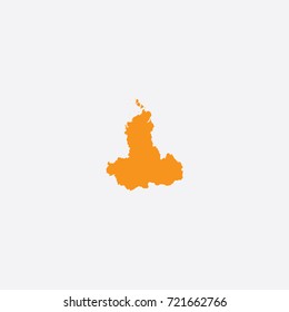 Map Of Siberian Federal District - Russia Vector Illustration