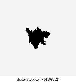 Map of Sichuan Vector Illustration

