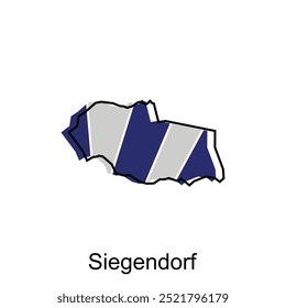 Karte von Siegendorf City modern mit Umriss, Hohe detaillierte Illustration Vektor Design Template