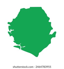 map of Sierra Leone colored icon. Illustration vector graphic of map of Sierra Leone.