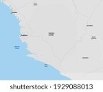 Map of Sierra Leone. Map is drawn in high detail and for clarity shows only major cities. Country is drawn with neighboring countries.