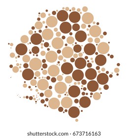 map of sierra leone filled with circles of different colors and diameters