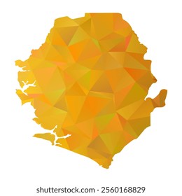 Map of Sierra Leone - Gold Polygonal Design For Your. Vector illustration eps 10.