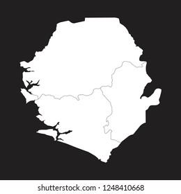 Map of Sierra Leone - High detailed on black background. Abstract design vector illustration eps 10.