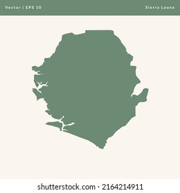 Map of Sierra Leone Illustration Vector Icon Map
