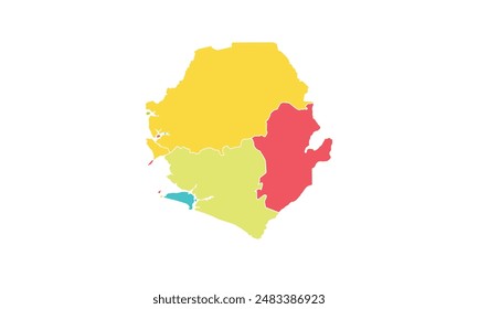 Website Sierra Leones isolierter moderner, farbenfroher Stil. für Kartenlayouts, Hintergrund, Bildung, präzise, anpassbar, Reisen weltweit, Kartensilhouetten-Hintergrund, Erdgeographie, Politisch, Berichte. 