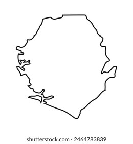 map of Sierra Leone line icon. Illustration vector graphic of map of Sierra Leone.