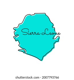 Map of Sierra Leone Vector Illustration Design Template.