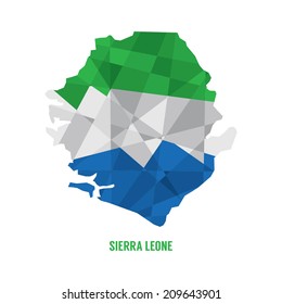 Map of Sierra Leone  Vector Illustration