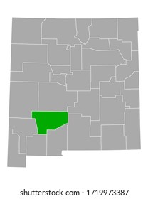 Map of Sierra in New Mexico on white