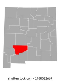 Map of Sierra in New Mexico on white