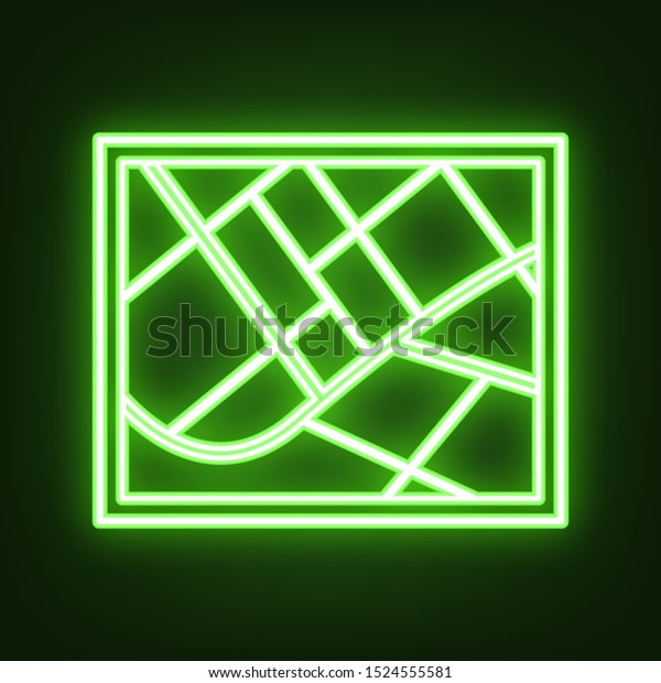 Map Sign Green Neon Icon Dark Stock Vector Royalty Free Map Sign Green Neon Icon Dark Stock Vector Royalty Free