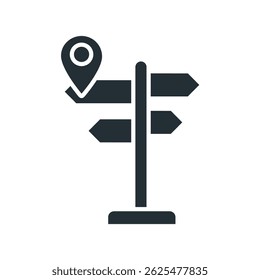 map sign icons isolated on White Background. Flat style design
