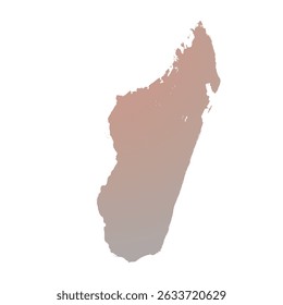 Map of Madagasсar, sign silhouette. World Map Globe. Vector Illustration isolated on white background. African continent.