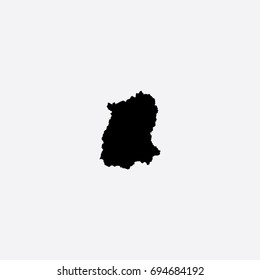 Map of Sikkim - India Vector Illustration Silhouette Design