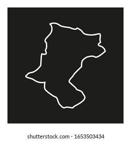 map of silesia region in country of poland