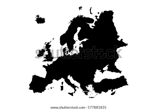 Map Silhouette Europe Stock Vector Royalty Free 577881835 8089