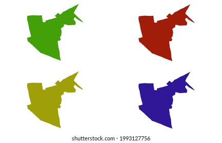 Map Silhouette Of Grahamstown In South Africa