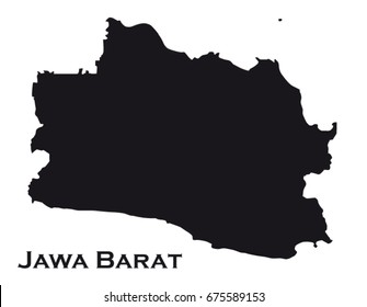 Peta Jawa Barat Vector Map Silhouette Indonesian Region Jawa Barat Stock Vector (Royalty Free)  675589153 | Shutterstock