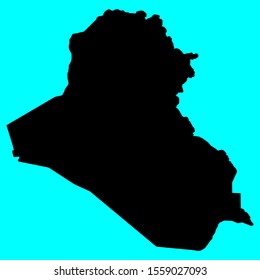 Map silhouette of Iraq Vector illustration Eps 10