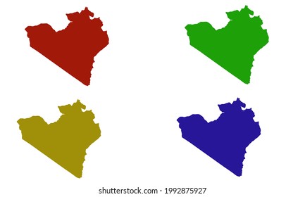 map silhouette of Narok city in Kenya