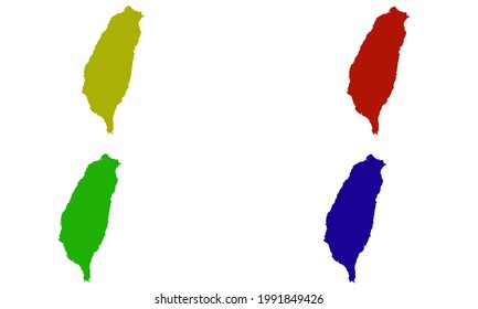 map silhouette republic of china in east asia