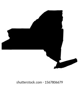 Map silhouette of the U.S. state of New York Vector illustration Eps 10