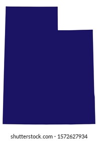 Map silhouette of the U.S. state of Utah Vector illustration Eps 10