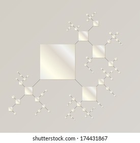 map of the silver squares on gray gradient background