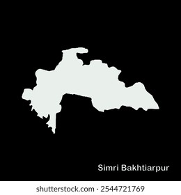 Karte von Simri Bakhtiarpur Block, Saharsa District, Bihar State, Republik Indien, Regierung von Bihar, Indisches Territorium, Ostindien, Politik, Dorf, Tourismus
