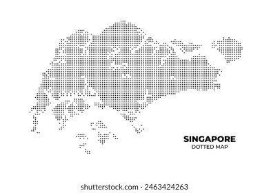 map of Singapore with dotted style